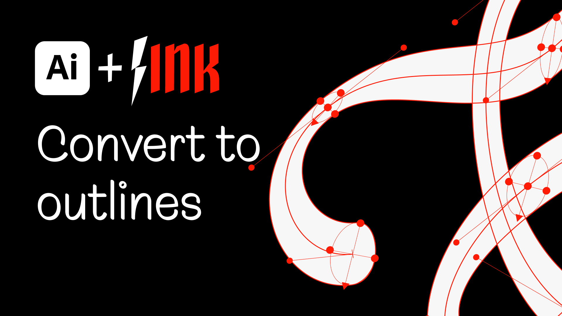 If satisfied with your design, you can convert the strokes into outlines in two simple steps.
